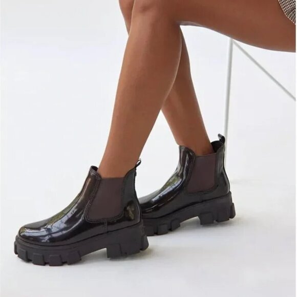 Circus by Sam Edelman Darielle Platform Lug Sole Boots Chestnut Brown Size 11 - Picture 1 of 9